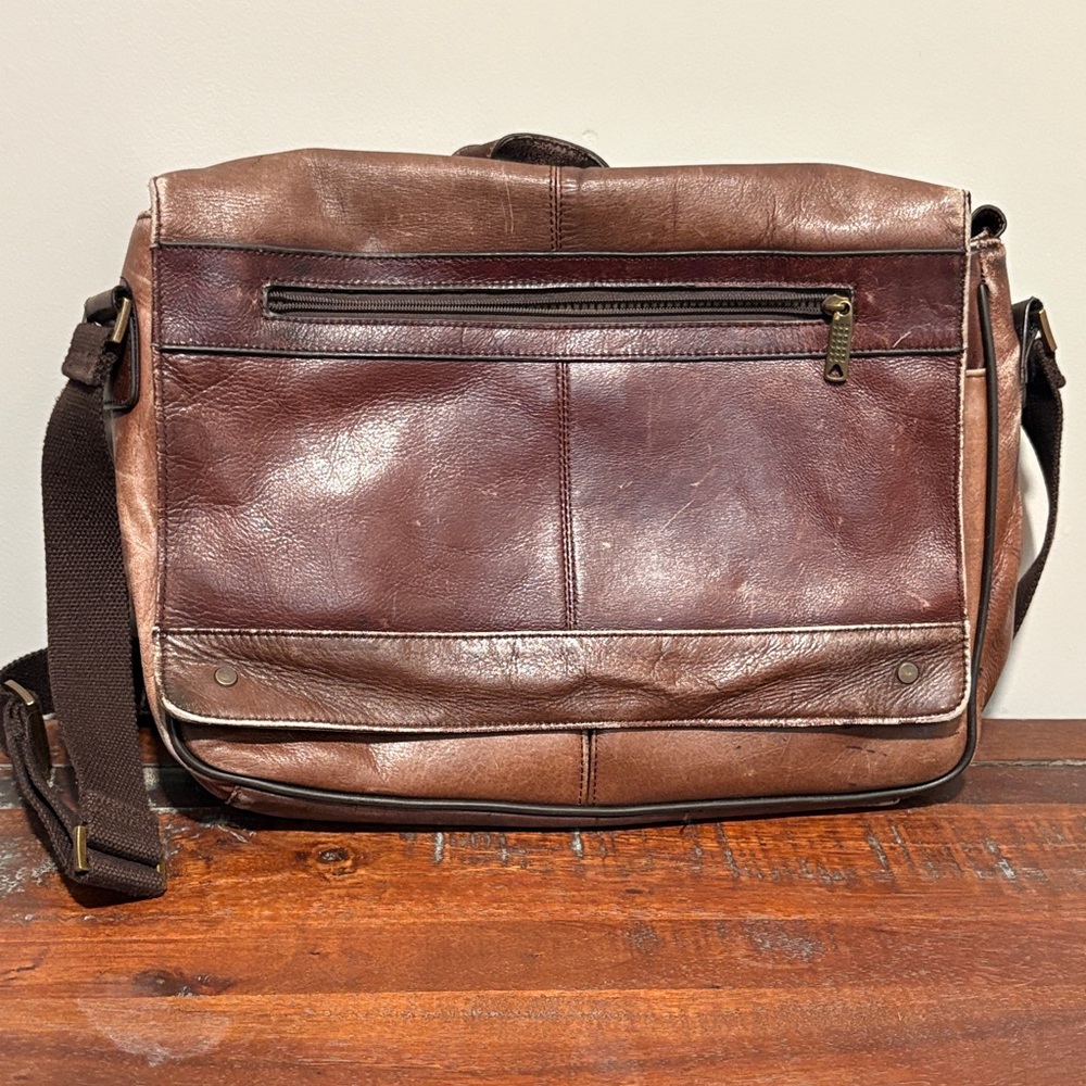Brown Leather Messenger Bag